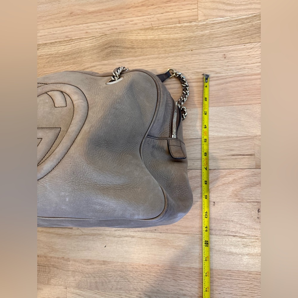 Gucci Soho Chain Shoulder Bag in tan leather (zipper needs repair) - Picture 12 of 16
